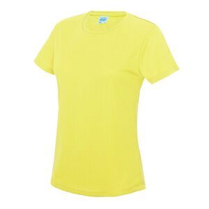Just Cool Womens/Ladies Sports Plain T-Shirt / Electric Yellow